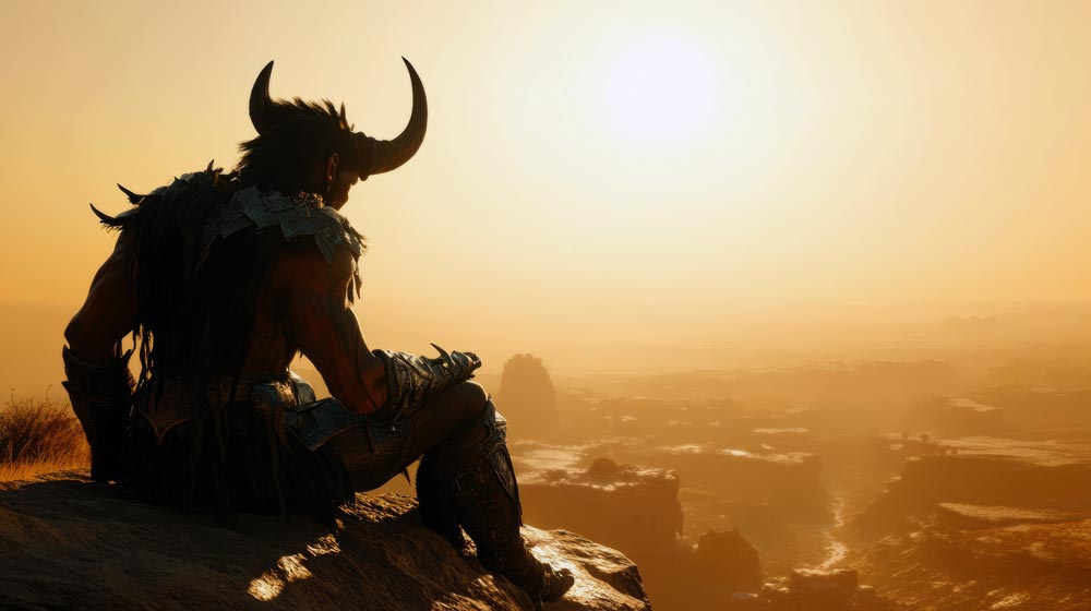 portrait-mythological-minotaur-sunset2